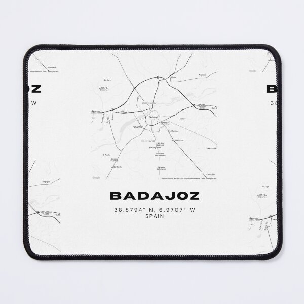 Item preview, Badajoz Spain Minimalist Black & White City Map designed and sold by RM-Journey.