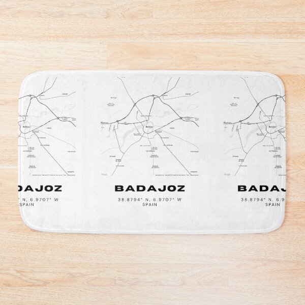 Item preview, Badajoz Spain Minimalist Black & White City Map designed and sold by RM-Journey.