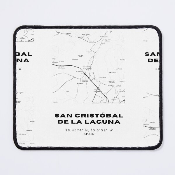 Item preview, San Cristóbal de La Laguna Map Print – Minimalist Black & White Style designed and sold by RM-Journey.