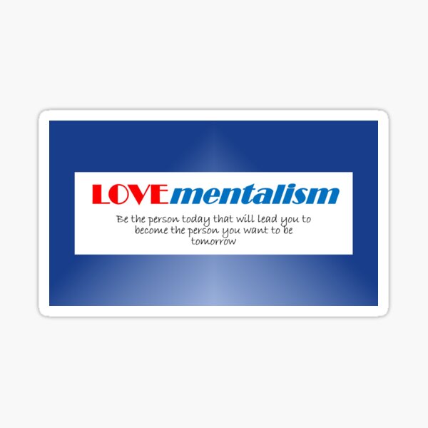 LOVEmentalism-Concept Word with Tag Line Sticker