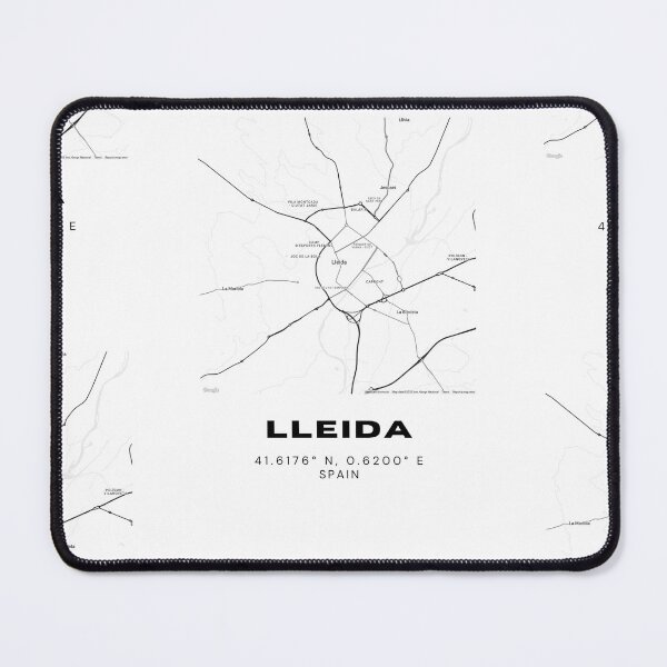 Item preview, Lleida Spain Minimalist Black and White Map Art Print designed and sold by RM-Journey.