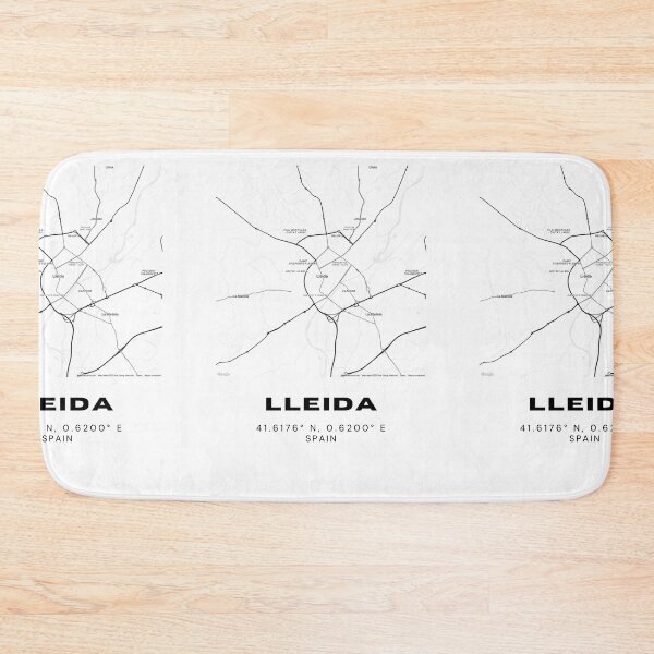Item preview, Lleida Spain Minimalist Black and White Map Art Print designed and sold by RM-Journey.