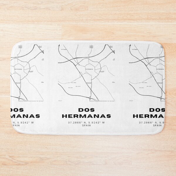 Item preview, Dos Hermanas Spain Black & White Minimalist City Map designed and sold by RM-Journey.