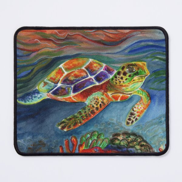 Item preview, Colorful Bright Sea Turtle designed and sold by SomeChicksArt.