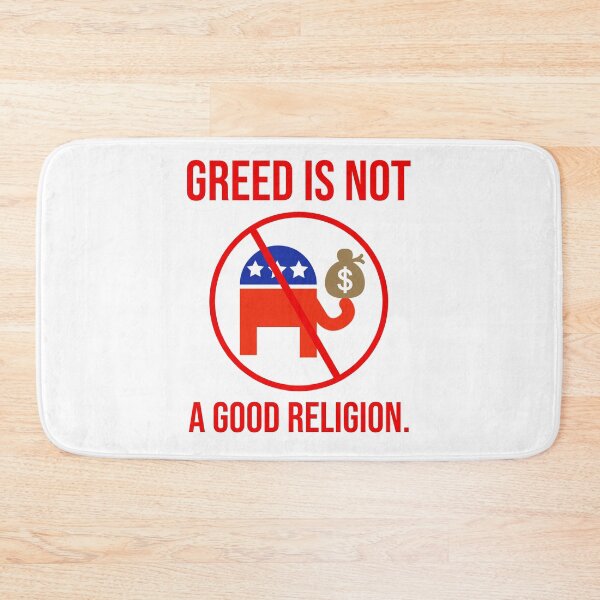 Item preview, Greed is not a good religion.  designed and sold by Rachel the Artist .