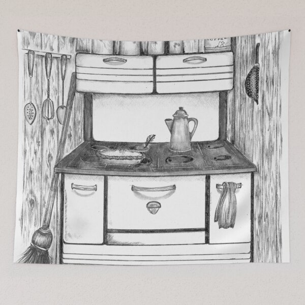 Item preview, Cabin Stove designed and sold by LisaGreenStudioLLC.