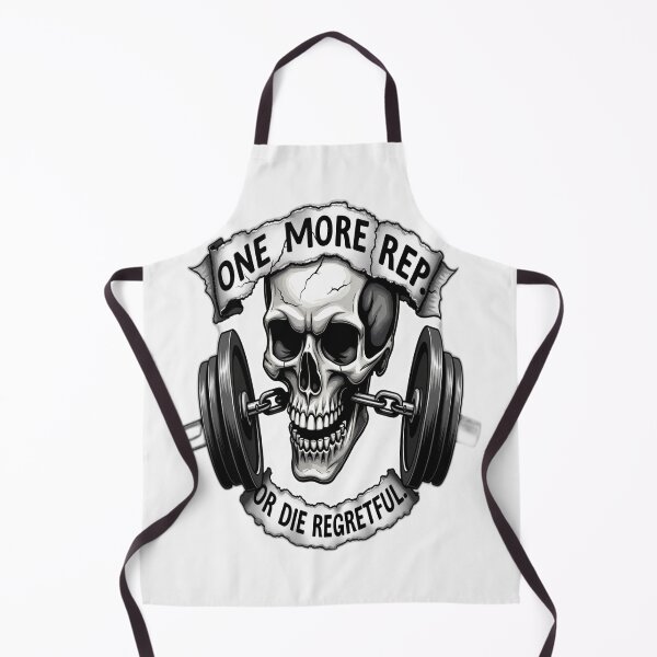 Item preview, One More Rep or Die Regretful – Savage Skull Gym Art designed and sold by Digital Artisan.