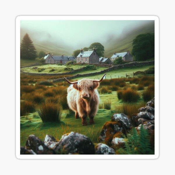 Item preview, Highland Cow (Design 3) designed and sold by MegaAnimeGB.
