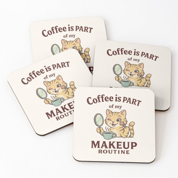 Item preview, Coffee Is Part Of My Makeup Routine - Funny Matching Couple designed and sold by DemureArtsy.
