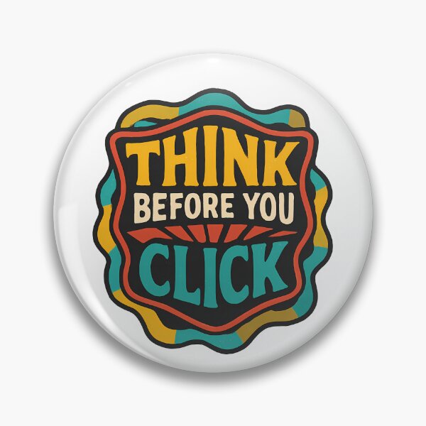 Item preview, Resist AI Manipulation - Think Before You Click designed and sold by ZibiArt.