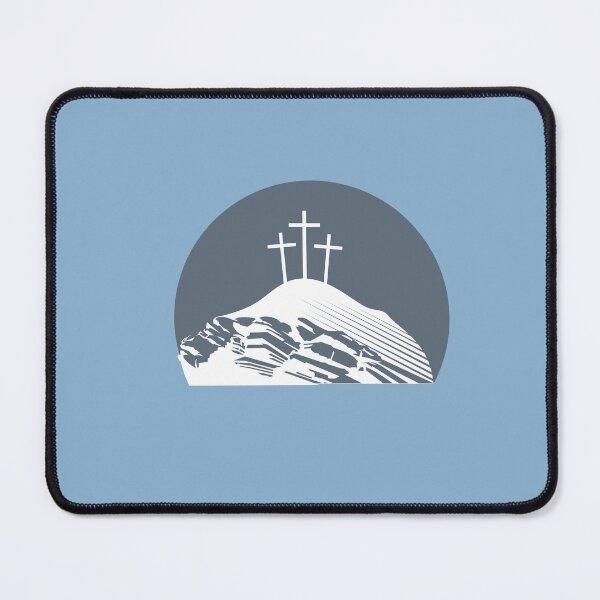 Item preview, Minimalist Three Crosses Mountain - Calvary Silhouette Art designed and sold by IntheLightSola.