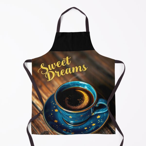 Item preview, Sweet Dreems – Gold Lettering with Coffee Moon Starry Cup Magic designed and sold by EmeraldeaArt.