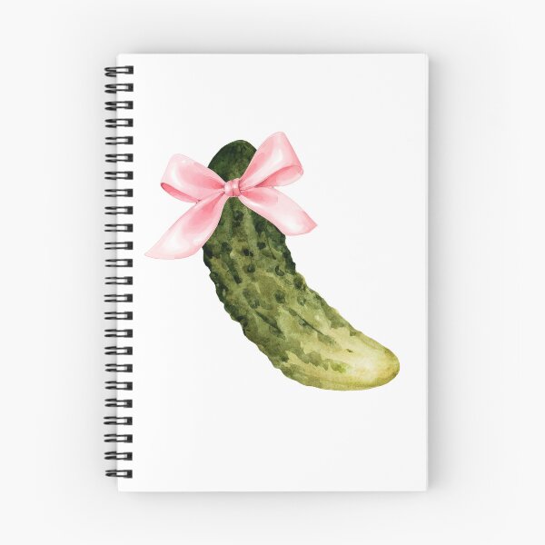 Aperçu de l'œuvre Cornichon avec nœud rose – Art culinaire féminin et fantaisiste dans un style coquet et féminin créée et vendue par DivinePassion.