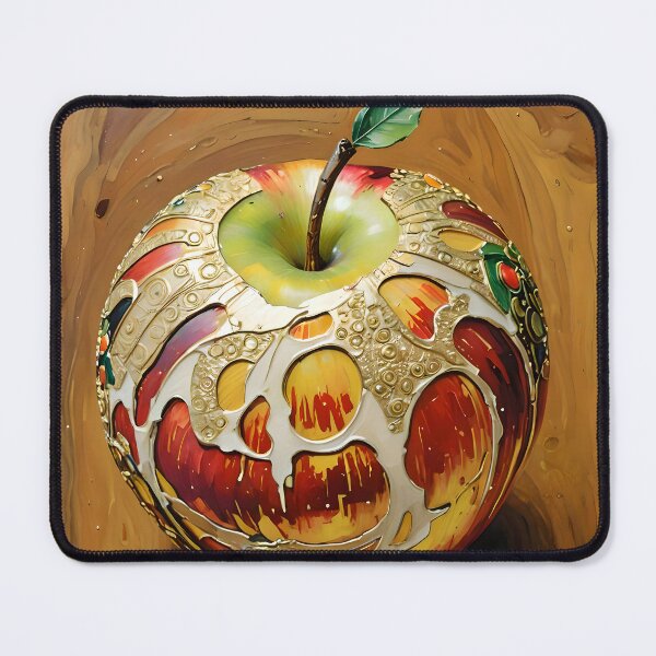 Item preview, gold covered apple fruit art designed and sold by EmeraldeaArt.