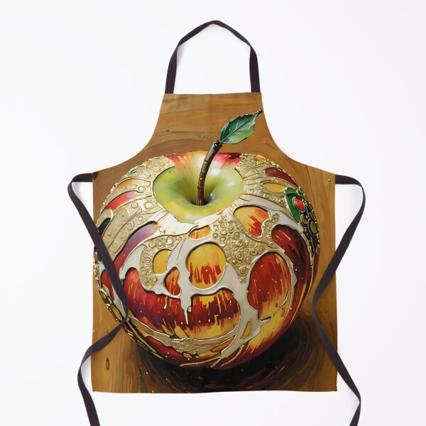 Item preview, gold covered apple fruit art designed and sold by EmeraldeaArt.