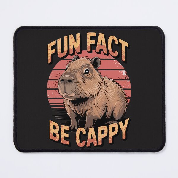 Item preview, Fun Fact Be Cappy: Cute Retro Capybara Quote Art For Animal Lovers designed and sold by elynne9.