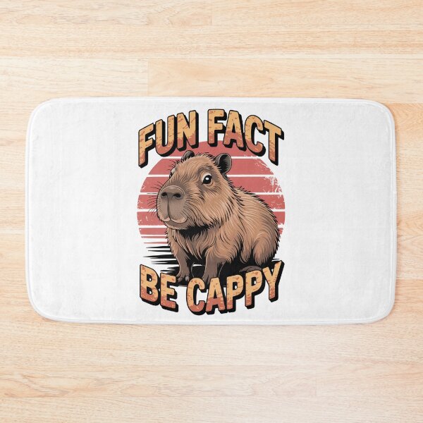 Item preview, Fun Fact Be Cappy: Cute Retro Capybara Quote Art For Animal Lovers designed and sold by elynne9.
