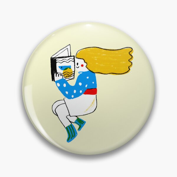 Item preview, Carried Away by a Book – Whimsical Reader Illustration designed and sold by NoriMori.
