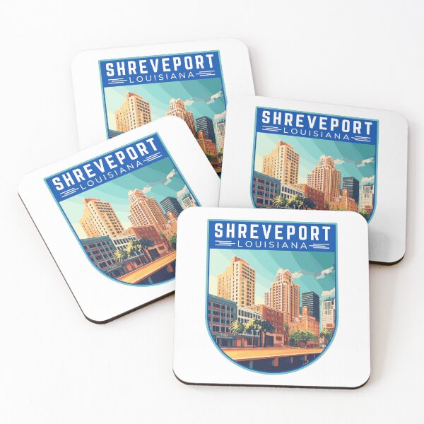 Item preview, Shreveport in Louisiana, USA Vintage Travel Art Badge designed and sold by MaateoDesign.