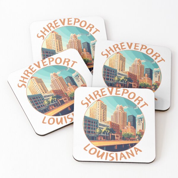 Item preview, Shreveport in Louisiana, USA Retro Travel Art Circle Emblem designed and sold by MaateoDesign.