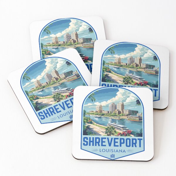 Item preview, Shreveport in Louisiana, USA Retro Travel Art Emblem designed and sold by MaateoDesign.