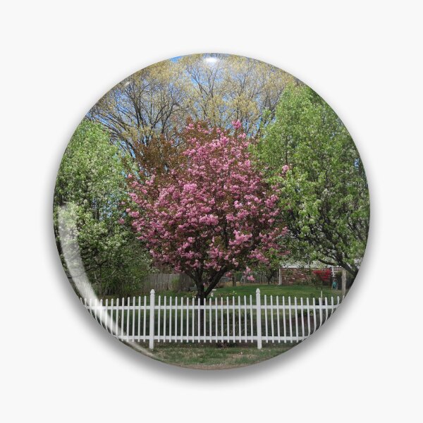 Item preview, Springtime Trees behind a Picket Fence  designed and sold by Amanda1775.