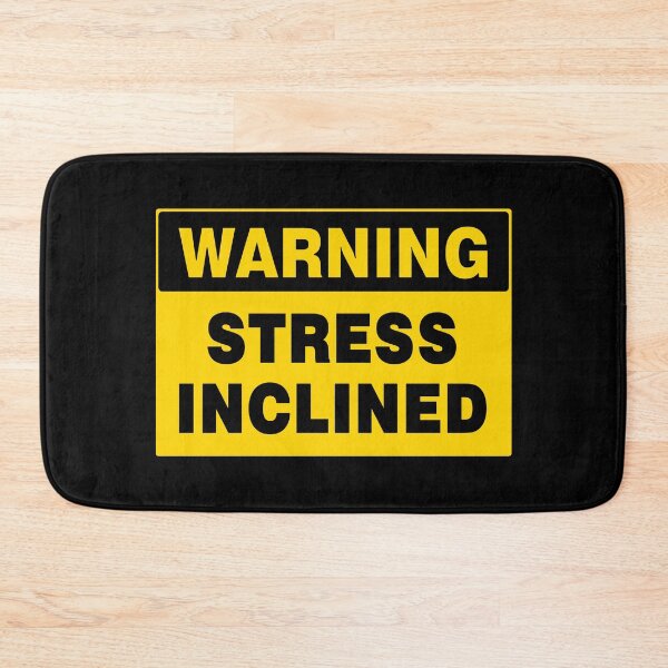 Item preview, WARNING SIGN, STRESS INCLINED, INDUSTRIAL SIGNAGE, QUIRKY designed and sold by AASparksDesigns.