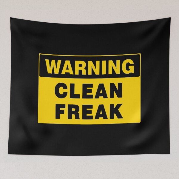 Item preview, WARNING SIGN, CLEAN FREAK, NOVELTY SIGNAGE, QUIRKY designed and sold by AASparksDesigns.