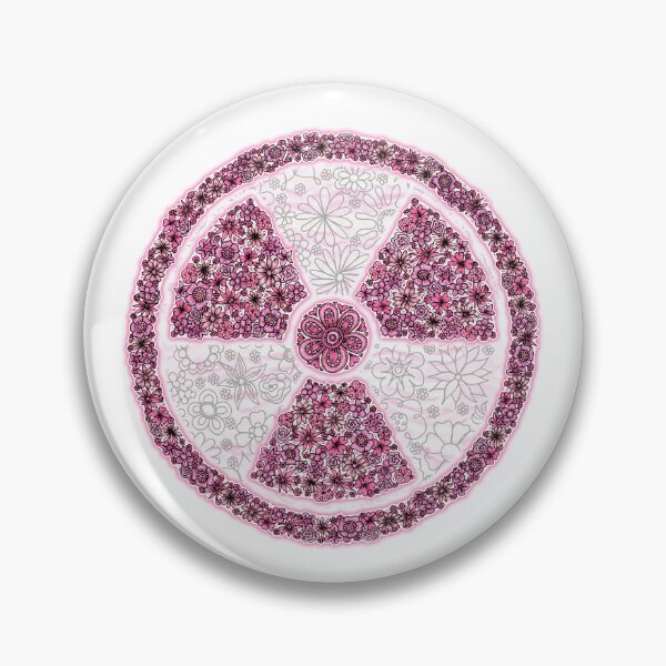 Item preview, Radiation Symbol Pink Floral designed and sold by PinkWinkDesigns.