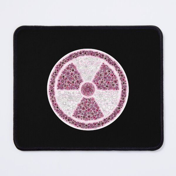 Item preview, Radiation Symbol Pink Floral designed and sold by PinkWinkDesigns.