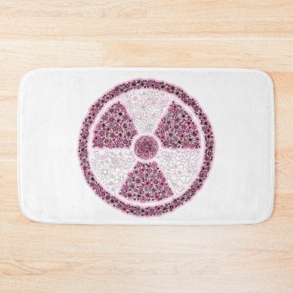 Item preview, Radiation Symbol Pink Floral designed and sold by PinkWinkDesigns.
