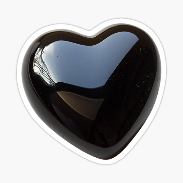 Vista previa del artículo con la obra «Corazón de obsidiana negra», diseñado y vendido por GwenSnow.