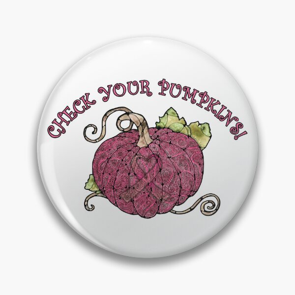 Item preview, Breast Cancer Awareness "Check Your Pumpkins" designed and sold by PinkWinkDesigns.