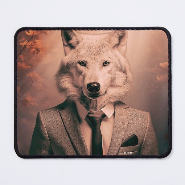 Item preview, A Wolf in a Business Suit Amid Nature's Boardroom - dePace' designed and sold by mrpropcake.