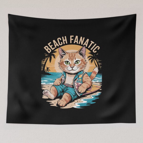 Item preview, Ginger Tabby Beach Fanatic designed and sold by 89BLACK.