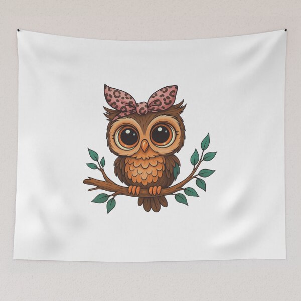 Item preview, Cute Bow Owl – Adorable Charm for Every Age designed and sold by branaghbel.