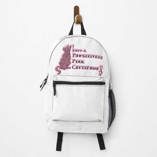 Item preview, Cat Lovers "Pawsitively Pink Cattitude" for Breast Cancer designed and sold by PinkWinkDesigns.