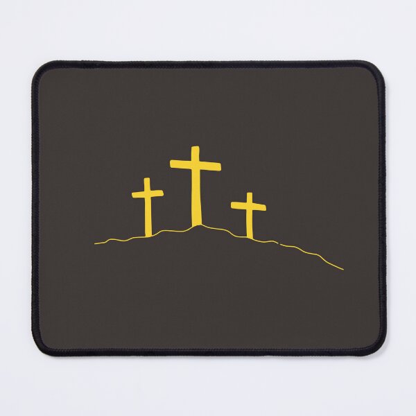 Item preview, Minimalist Three Crosses Mountain - Calvary Silhouette Art designed and sold by IntheLightSola.