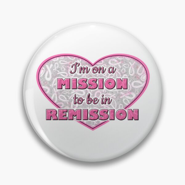 Item preview, Pink Ribbon Heart Shaped Breast Cancer Remission Affirmation designed and sold by PinkWinkDesigns.