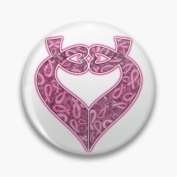 Item preview, Pink Awareness Double Ribbon Heart for Breast Cancer designed and sold by PinkWinkDesigns.