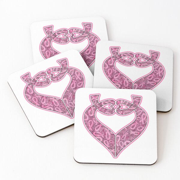 Item preview, Pink Awareness Double Ribbon Heart for Breast Cancer designed and sold by PinkWinkDesigns.