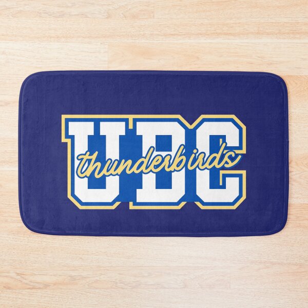Item preview, navy and pastel yellow varsity UBC thunderbird  designed and sold by jessicaleah15.