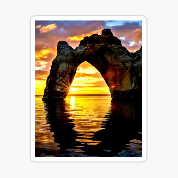 Item preview, Golden Gateway: Ocean Arch at Sunset designed and sold by Exodoi.