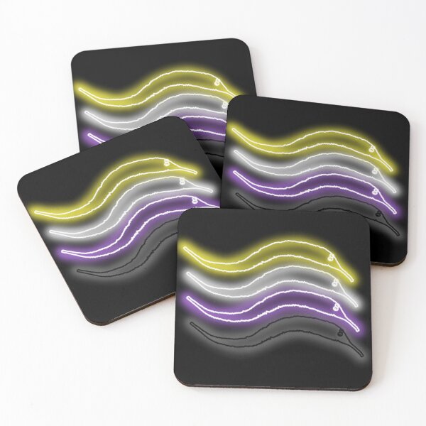 Item preview, Neon Non-Binary Worms designed and sold by Shadarinth.