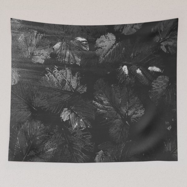 Item preview, Linden Leaves in Acrylics (Black and White) designed and sold by BLAAAAASK.