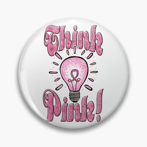Item preview, Breast Cancer Awareness Think Pink Floral Lightbulb designed and sold by PinkWinkDesigns.