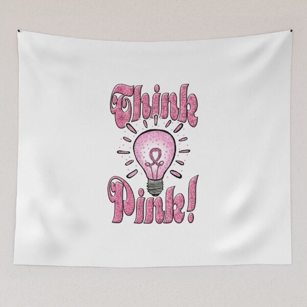 Item preview, Breast Cancer Awareness Think Pink Floral Lightbulb designed and sold by PinkWinkDesigns.