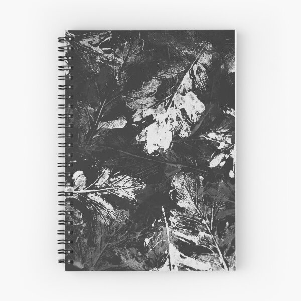 Item preview, Oak Leaves in Acrylics (Black and White) designed and sold by BLAAAAASK.