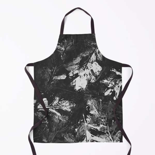 Item preview, Oak Leaves in Acrylics (Black and White) designed and sold by BLAAAAASK.