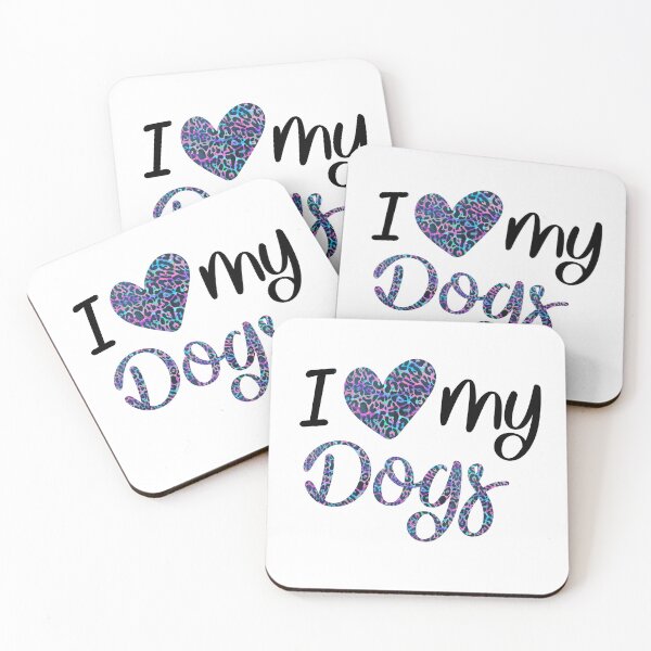 Item preview, I Love My Dogs Neon Leopard Print Pet Lover Design designed and sold by OhMiGosh.
